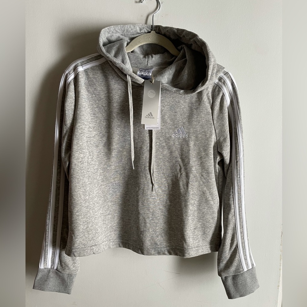 Adidas Essentials 3-Stripes Cropped Women's Hoodie